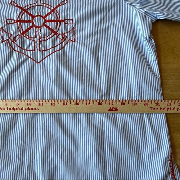 GRETCHEN SCOTT TUNIC SWIM COVERUP SAILOR NAUTICAL COASTAL GRANDMA NWT WOMENS M - Picture 8 of 13